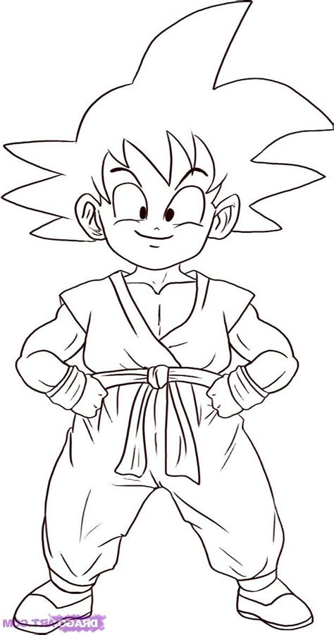 Imagen De Goku Niño Para Colorear Dibujos De