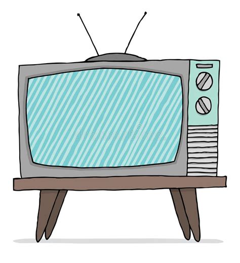 Vintage Tv Set Malfunction Stock Illustration Illustration Of Static