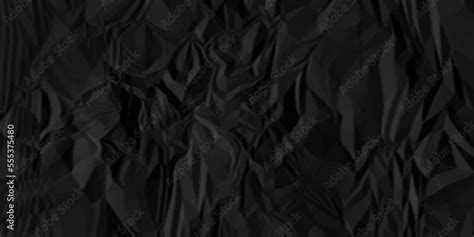 Black Paper Texture Dark Black Wrinkled Paper Texture Black Crumpled