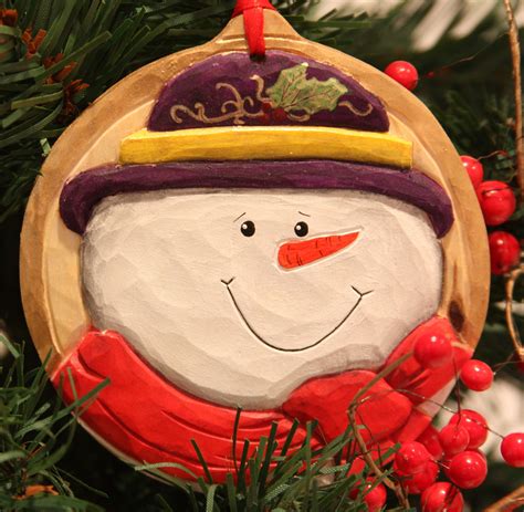 A Snowman Christmas Ornament I Carved Called Bavarian Snowman S L