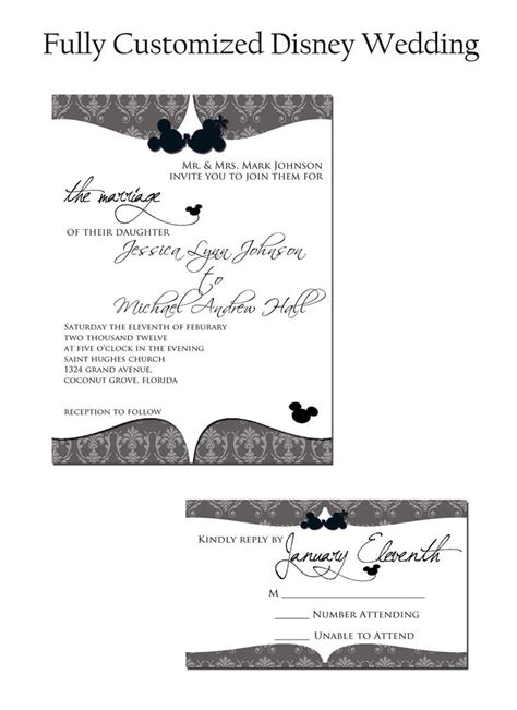 Elegant Disney Castle Diy Printable Wedding Invitation 3000 Via