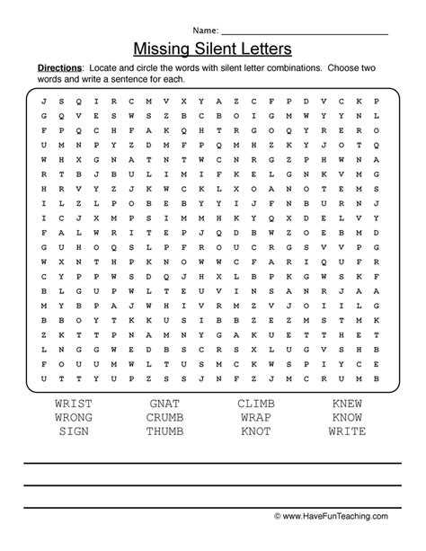 Word Search Puzzles Have Fun Teaching