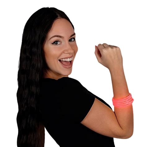 Glow Bracelet Red Tube Of 100 Best Glowing Party Supplies