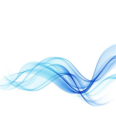 Абстрактные сине голубые линии ПНГ на Прозрачном Фоне • Скачать Png