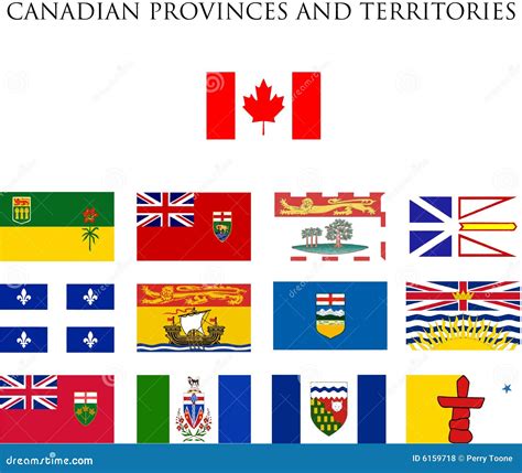 Canadian Provinces Flags Vector Illustration 6159718
