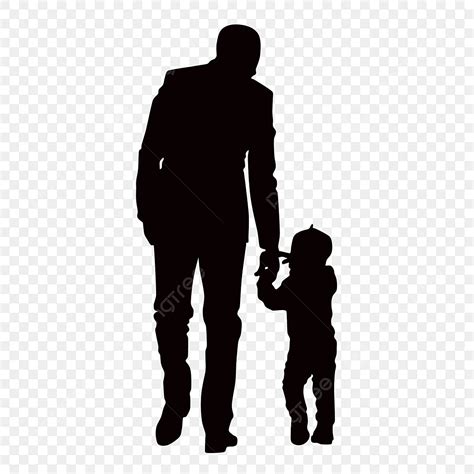 Child Holding Hands Silhouette Png Free Father And Child Holding Hands
