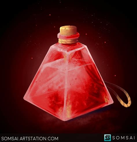 Artstation Blue And Red Potions Somsai Phachansitthi Potions Red