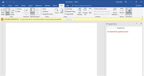 Word Sharepoint Properties Panel Comes To Sharepoint And Word 2016
