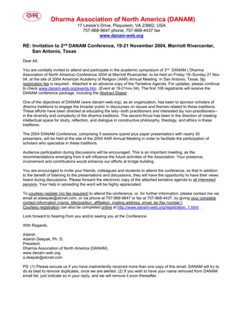 Invitation Letter