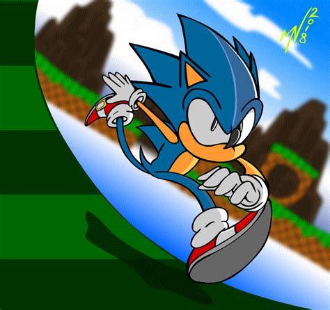 Sonic The Running  By Mylesanimated On Deviantart