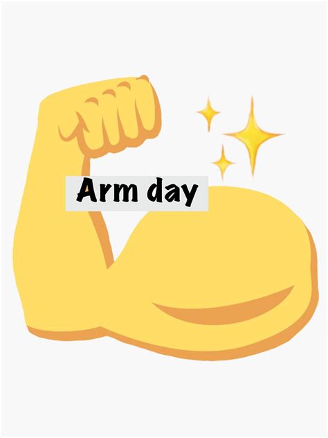 Arm Day Sticker Sticker By Callmeel Redbubble