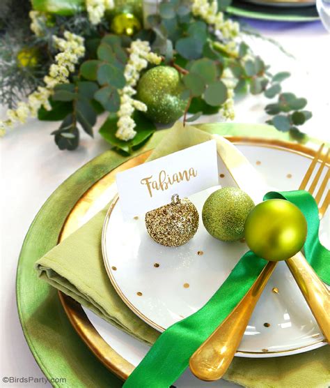 You can either write in their name with a pen, or use a photo editing program (like picmonkey or canva) to. DIY Glitter Baubles Ornament Place-Card Holders - Party ...
