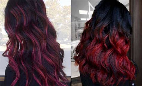 23 Ways To Rock Black Hair With Red Highlights Stayglam