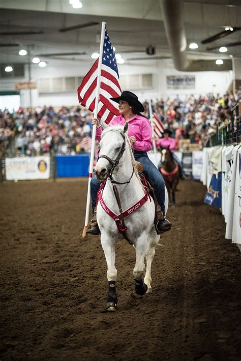 Feature Cowgirl Up Franklin Rodeo Flag Girls