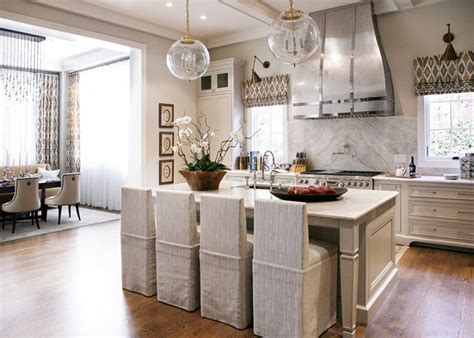 The same wood finish also ties the spaces together: Warm White Kitchen Design & Gray Butler's Pantry - Home ...