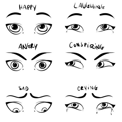 The Best Way To Draw Eye Expressions Step By Step Don Corgi Eye Expressions Facial