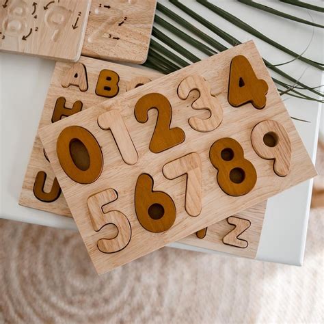 Wooden Number Puzzle Shop Merci Milo Number Puzzles Wooden Numbers