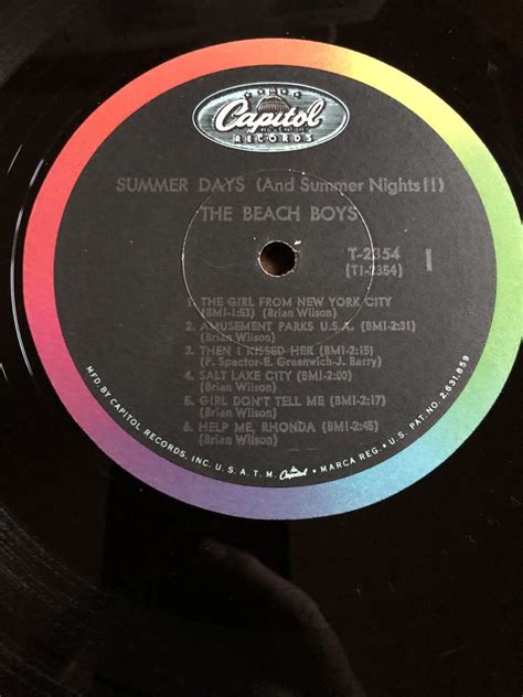 The Beach Boys Summer Days And Nights Mono 1965 12 Rock Lp Vinyl Album