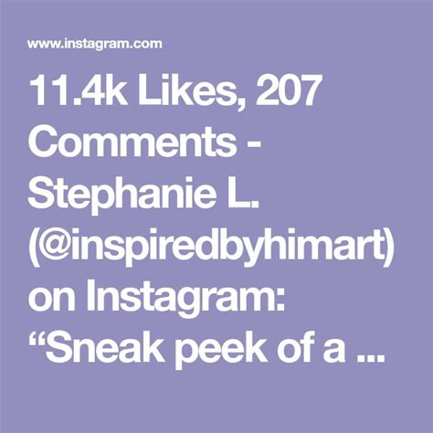 114k Likes 207 Comments Stephanie L Inspiredbyhimart On