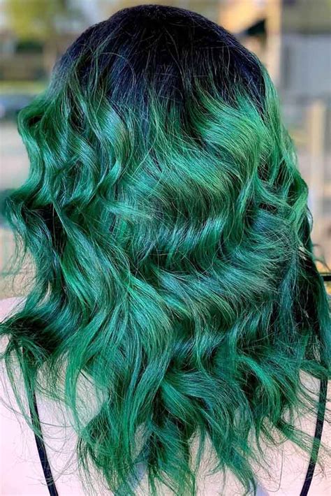 30 Best Green Ombre Hair Ideas