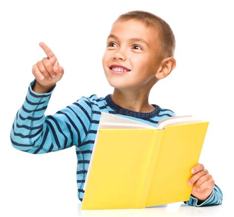 Little Boy Is Reading A Book Stock Photo Image Of School Male 47079606
