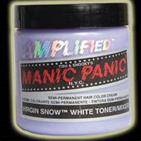 Virgin snow is a blue tinted toner specifically designed for use on hair that is already lightened to the lightest possible shade. Manic Panic Virgin Snow Toner reviews, photo - Makeupalley