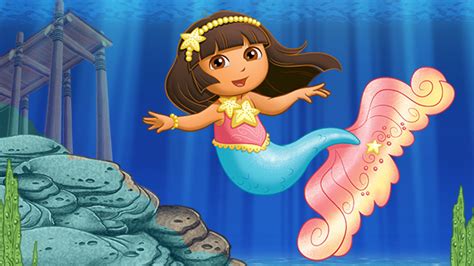 Together with boot, dora travels and adventures across the forest, across the ocean, helping the. Image - C3d1d816a0fa3332fada59d4d49643c5 dora-as-mermaid ...