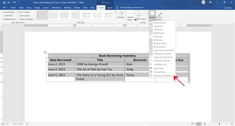 How to add background color to the table in MS Word - OfficeBeginner