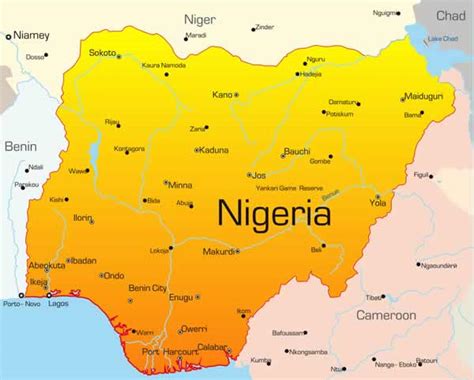 A Map Of Nigeria