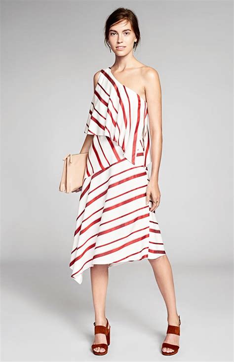 Nyfw Spring 2017 Collection Our Chic One Shoulder Striped Asymmetrical
