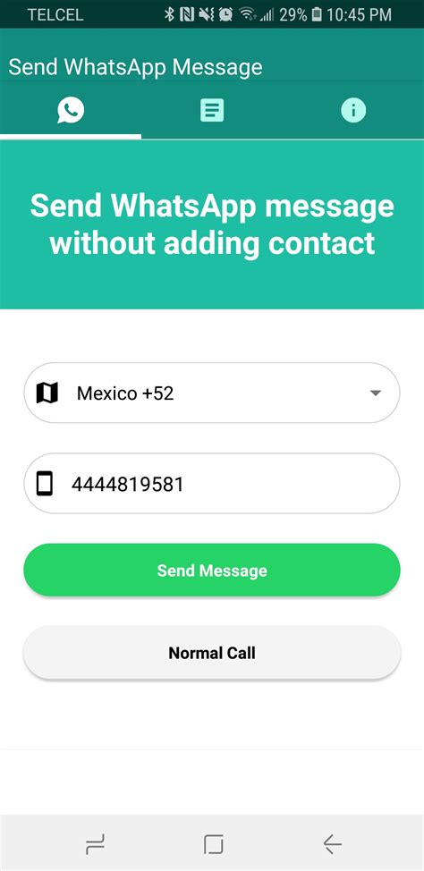 Wish to send whatsapp messages to people that are not in your contact list? GitHub - luisintosh/send-whatsapp-reactnative: React ...