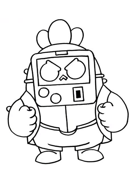 Robo Spike Brawl Stars Coloring Page Printable Images And Photos Finder
