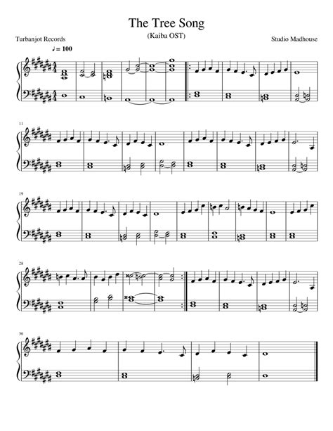 Maybe you would like to learn more about one of these? The Tree Song Sheet music for Piano (Solo) | Musescore.com