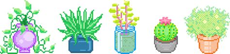 Download Pixel Art Pixelation Succulent Plant Plant Pixel Art Png