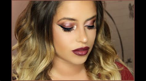 Burgundy Eyes And Lips Fall Makeup Tutorial🍁 Youtube