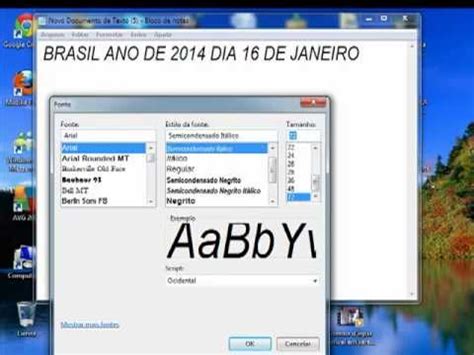 Mudar Fonte Tamanho Das Letras Documento De Texto Do Pc Youtube