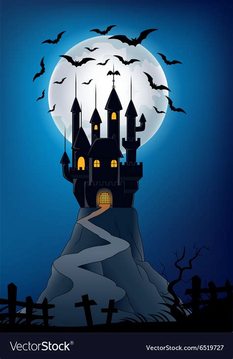 Haunted House On The Hill Royalty Free Vector Image