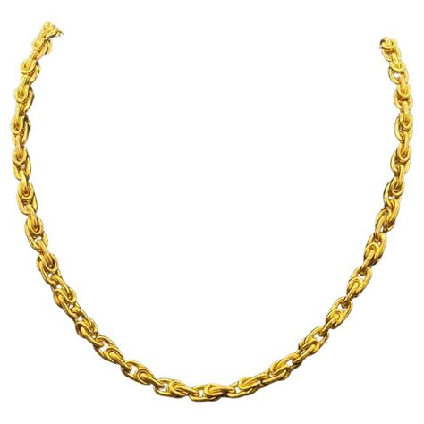 Classic 24 Karat Gold Thai Baht Necklace For Sale At 1stdibs