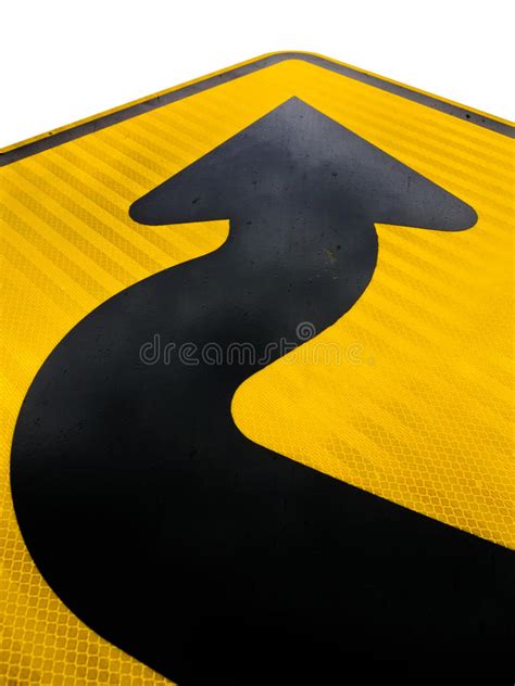 Wavy Arrow On Road Sign Pointing Up For Success Stock Photo Image Of