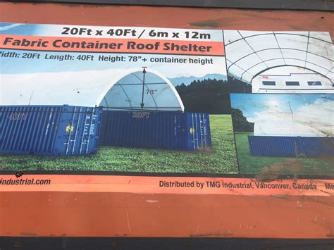 20ft X 40ft Pvc Shipping Container Roof Shelter The Container Guy