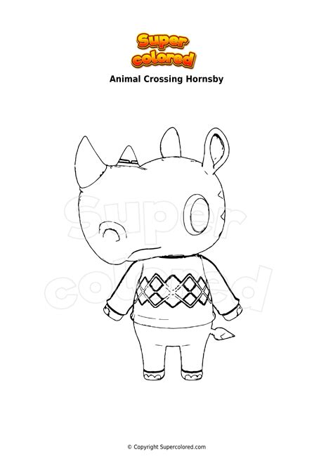 Dibujo para colorear Animal Crossing Hornsby - Supercolored.com