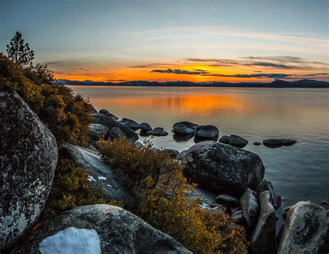 Tahoe Winter Sunset Photograph By David Lyle