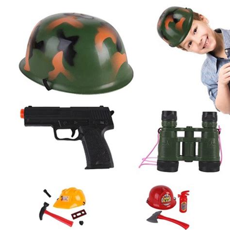 3 Colors Classic Toys Children Pretend Play House Toy Set Police