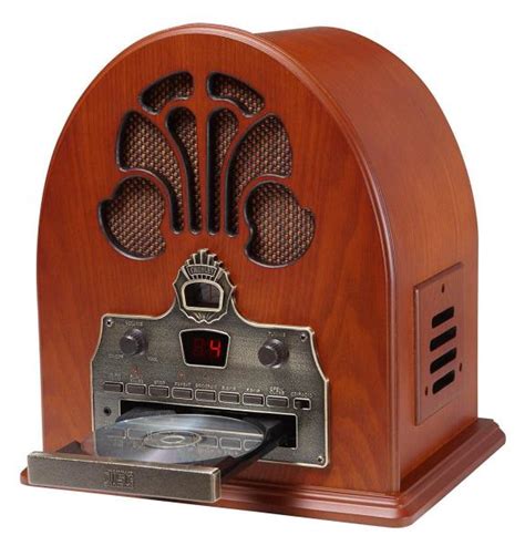 Crosley Tabletop Amfm Radio Cd Player Vintage Wood Style Retro