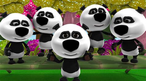 3d Rhyme Five Little Pandas Children Nursery Rhymes I Kids Songs I