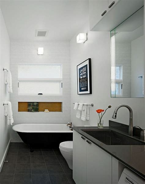 Badezimmer Ideen in Schwarz-Weiß - 45 inspirierende Beispiele | Modern