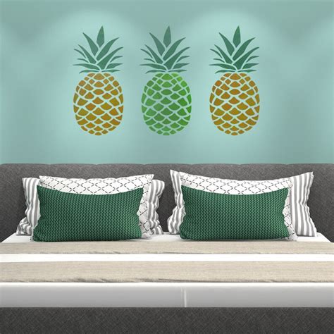 Large Pineapple Stencil Oversized Pineapple Stenciling Etsy