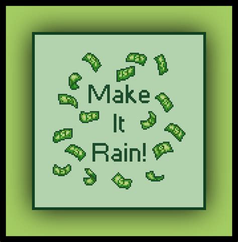 Browse by theme and level to find the design of your dreams! Make It Rain Cross Stitch Pattern Money Rich by Sprite ...