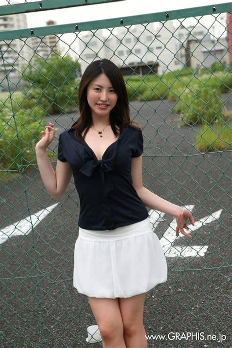 Takako Kitahara In White Skirt Redbust