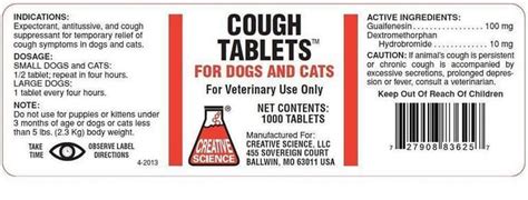 Cough Tabs For Dogs Dosage List Of Basic Drugs